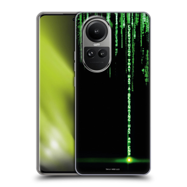 The Matrix Revolutions Key Art Everything That Has Beginning Soft Gel Case for OPPO Reno10 5G / Reno10 Pro 5G