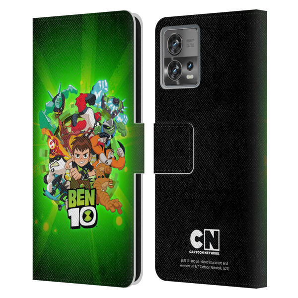 Ben 10: Animated Series Graphics Character Art Leather Book Wallet Case Cover For Motorola Moto Edge 30 Fusion
