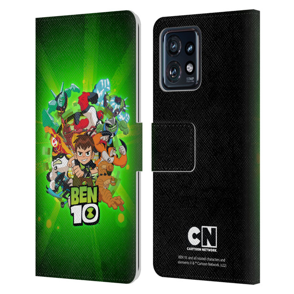 Ben 10: Animated Series Graphics Character Art Leather Book Wallet Case Cover For Motorola Moto Edge 40 Pro