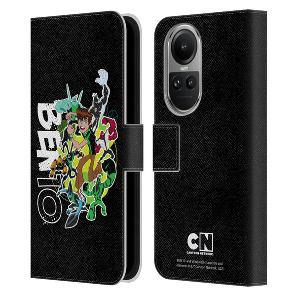 Ben 10: Omniverse Graphics Character Art Leather Book Wallet Case Cover For OPPO Reno10 5G / Reno10 Pro 5G