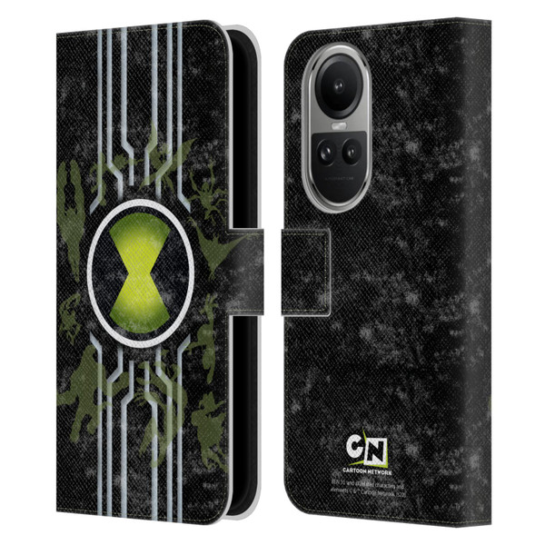 Ben 10: Alien Force Graphics Omnitrix Leather Book Wallet Case Cover For OPPO Reno10 5G / Reno10 Pro 5G