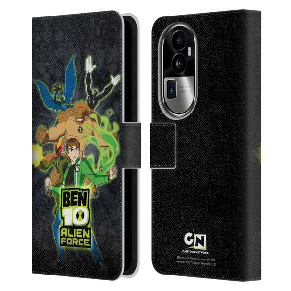 Ben 10: Alien Force Graphics Character Art Leather Book Wallet Case Cover For OPPO Reno10 Pro+