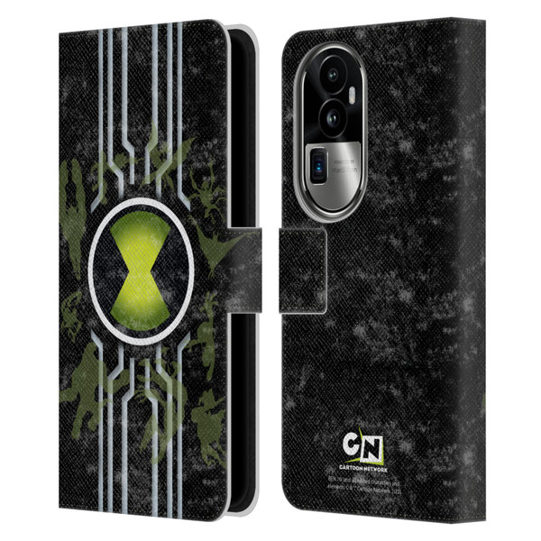 Ben 10: Alien Force Graphics Omnitrix Leather Book Wallet Case Cover For OPPO Reno10 Pro+