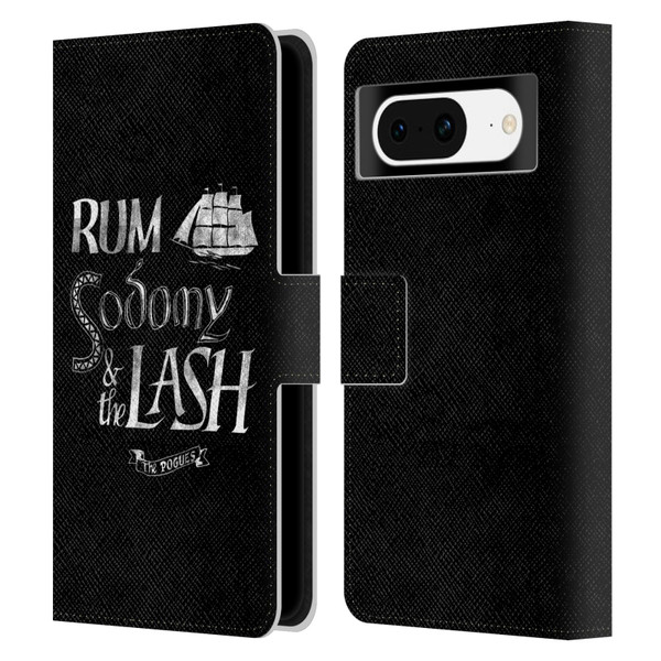 The Pogues Graphics Rum Sodony & The Lash Leather Book Wallet Case Cover For Google Pixel 8