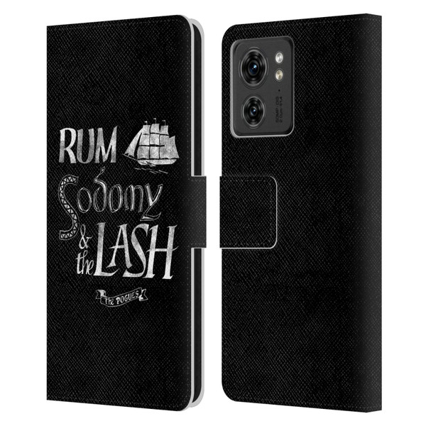 The Pogues Graphics Rum Sodony & The Lash Leather Book Wallet Case Cover For Motorola Moto Edge 40
