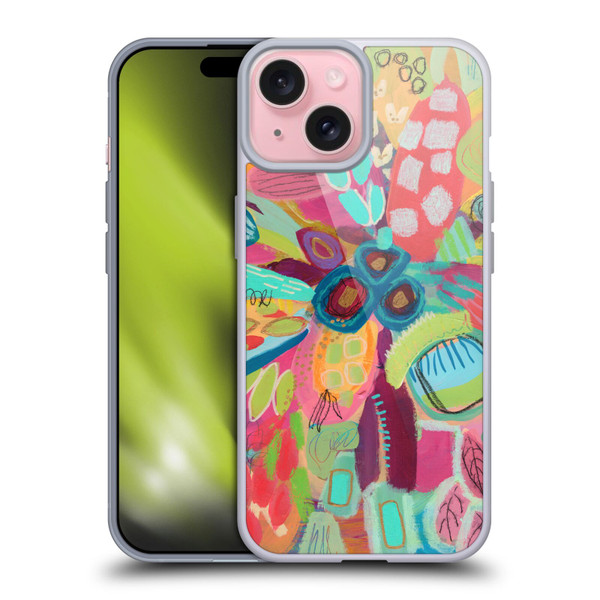 Suzanne Allard Floral Art Dancing In The Garden Soft Gel Case for Apple iPhone 15