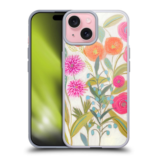 Suzanne Allard Floral Art Joyful Garden Plants Soft Gel Case for Apple iPhone 15