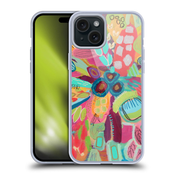 Suzanne Allard Floral Art Dancing In The Garden Soft Gel Case for Apple iPhone 15 Plus