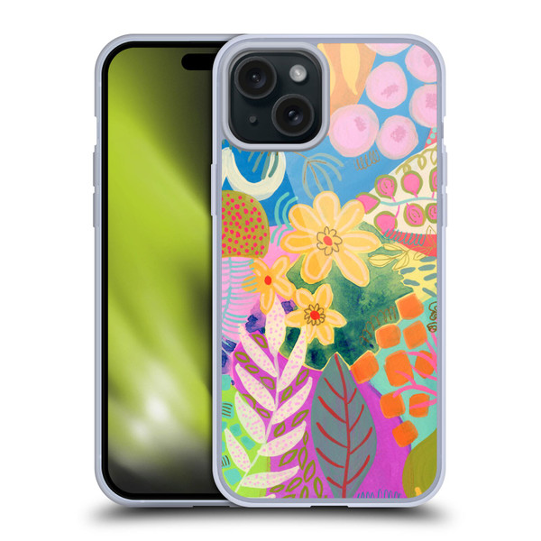 Suzanne Allard Floral Art Yellow Daisies Soft Gel Case for Apple iPhone 15 Plus