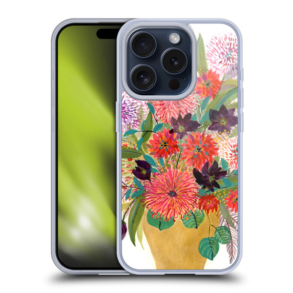 Suzanne Allard Floral Art Celebration Soft Gel Case for Apple iPhone 15 Pro