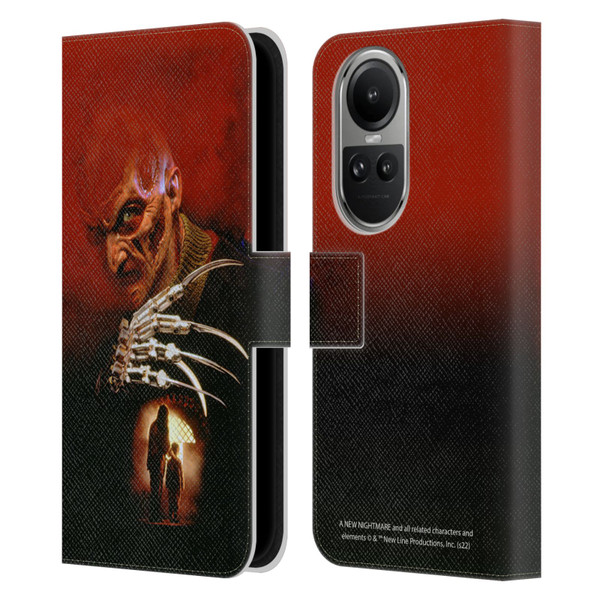 A Nightmare On Elm Street: New Nightmare Graphics Poster Leather Book Wallet Case Cover For OPPO Reno10 5G / Reno10 Pro 5G