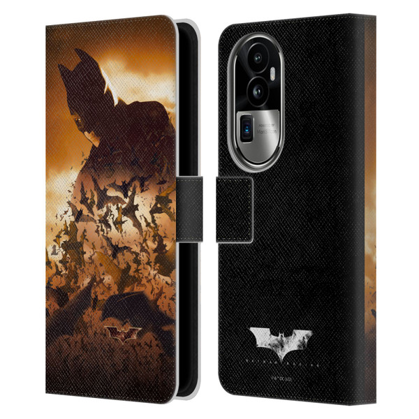 Batman Begins Graphics Poster Leather Book Wallet Case Cover For OPPO Reno10 Pro+
