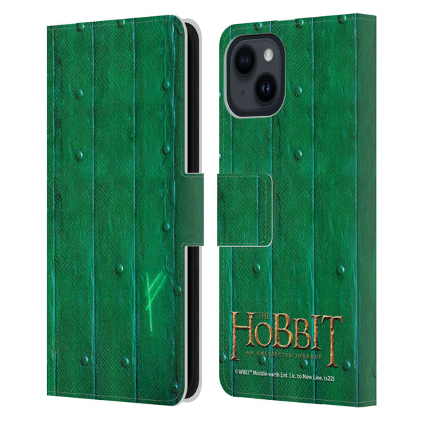 The Hobbit An Unexpected Journey Key Art Door Leather Book Wallet Case Cover For Apple iPhone 15