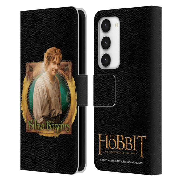 The Hobbit An Unexpected Journey Key Art Bilbo Leather Book Wallet Case Cover For Samsung Galaxy S23 5G