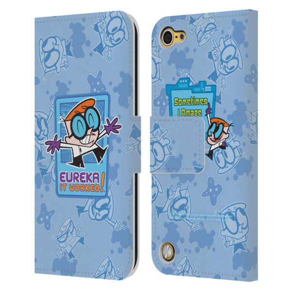 Dexter's Laboratory Graphics It Worked Leather Book Wallet Case Cover For Apple iPod Touch 5G 5th Gen