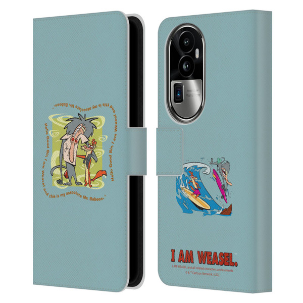 I Am Weasel. Graphics Hello Good Sir Leather Book Wallet Case Cover For OPPO Reno10 Pro+