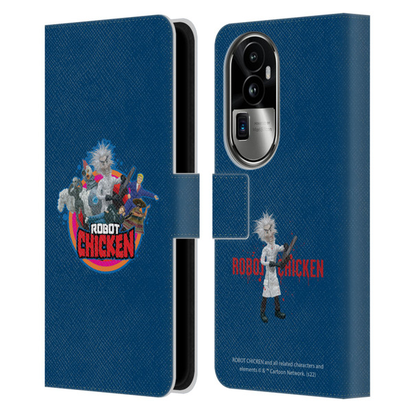 Robot Chicken Graphics Characters Leather Book Wallet Case Cover For OPPO Reno10 Pro+