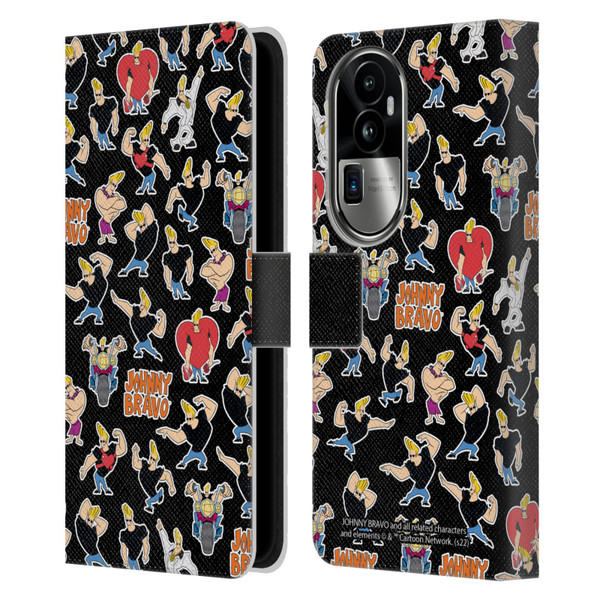 Johnny Bravo Graphics Pattern Leather Book Wallet Case Cover For OPPO Reno10 Pro+