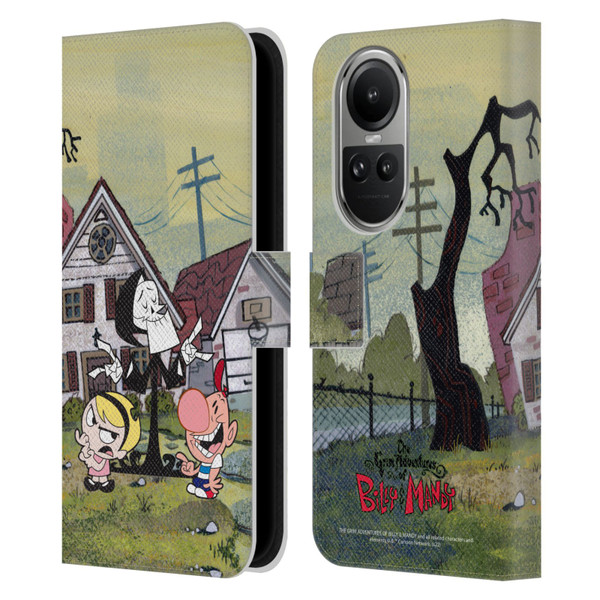 The Grim Adventures of Billy & Mandy Graphics Poster Leather Book Wallet Case Cover For OPPO Reno10 5G / Reno10 Pro 5G