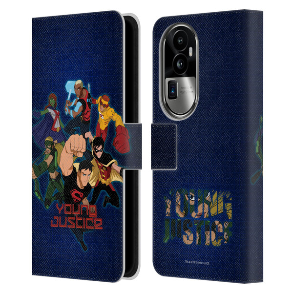 Young Justice Graphics Group Leather Book Wallet Case Cover For OPPO Reno10 Pro+
