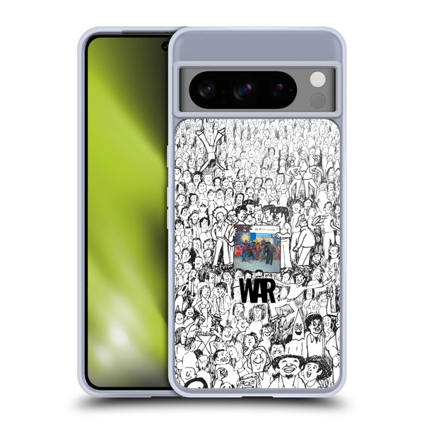 War Graphics Friends Doodle Art Soft Gel Case for Google Pixel 8 Pro