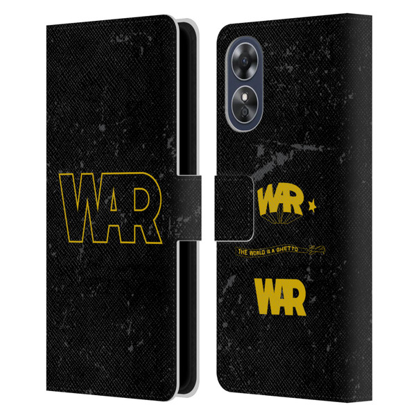 War Graphics Logo Leather Book Wallet Case Cover For OPPO A17