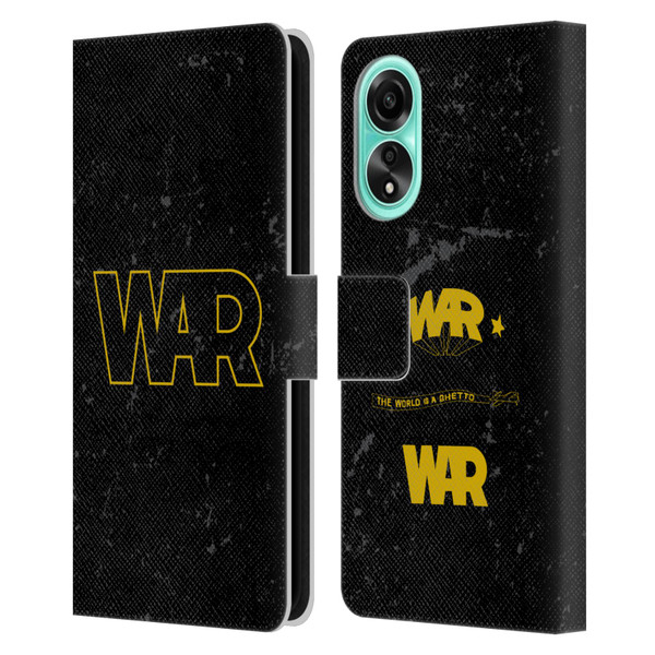 War Graphics Logo Leather Book Wallet Case Cover For OPPO A78 4G