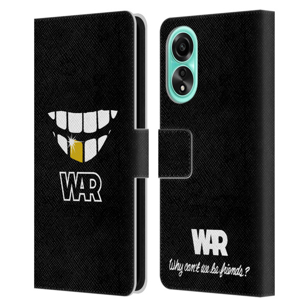 War Graphics Why Can't We Be Friends? Leather Book Wallet Case Cover For OPPO A78 5G