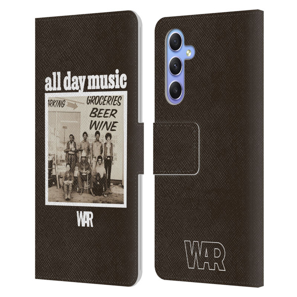 War Graphics All Day Music Album Leather Book Wallet Case Cover For Samsung Galaxy A34 5G