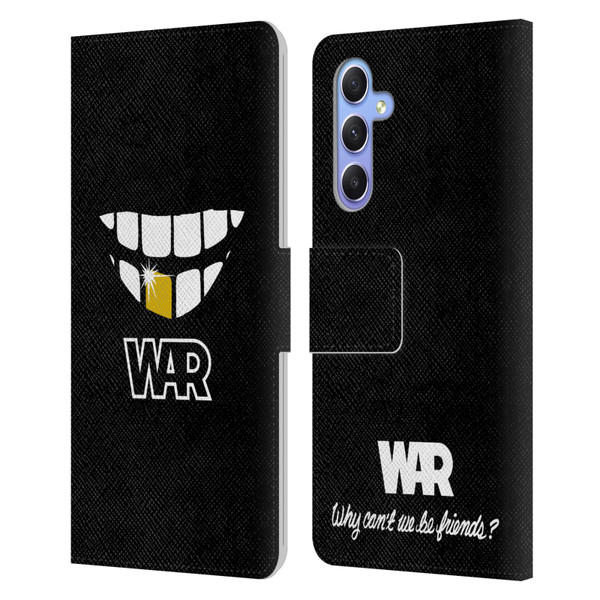 War Graphics Why Can't We Be Friends? Leather Book Wallet Case Cover For Samsung Galaxy A34 5G