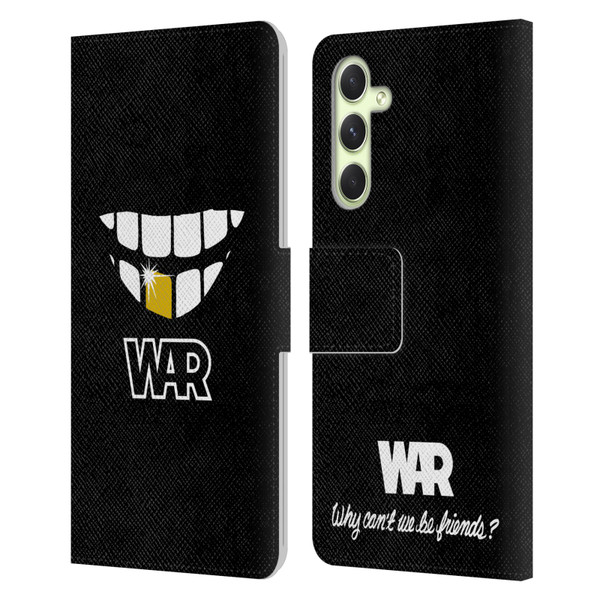 War Graphics Why Can't We Be Friends? Leather Book Wallet Case Cover For Samsung Galaxy A54 5G