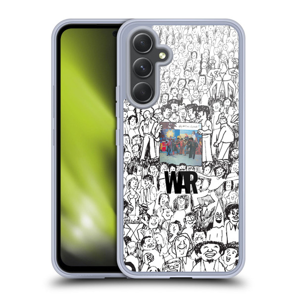War Graphics Friends Doodle Art Soft Gel Case for Samsung Galaxy A54 5G