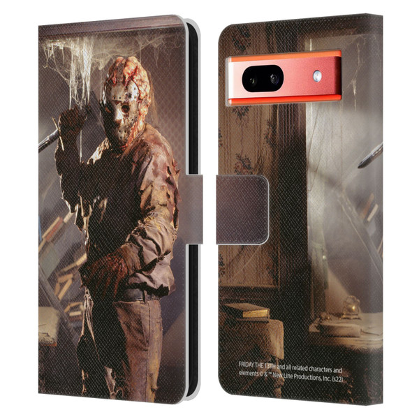 Friday the 13th: Jason Goes To Hell Graphics Jason Voorhees 2 Leather Book Wallet Case Cover For Google Pixel 7a