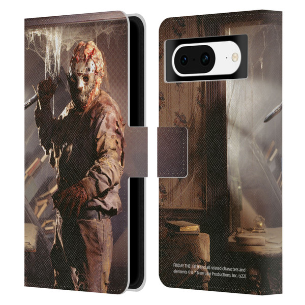 Friday the 13th: Jason Goes To Hell Graphics Jason Voorhees 2 Leather Book Wallet Case Cover For Google Pixel 8