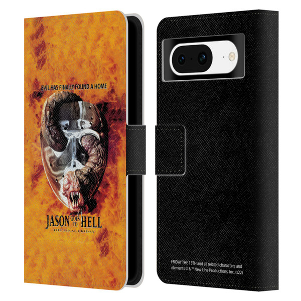 Friday the 13th: Jason Goes To Hell Graphics Key Art Leather Book Wallet Case Cover For Google Pixel 8