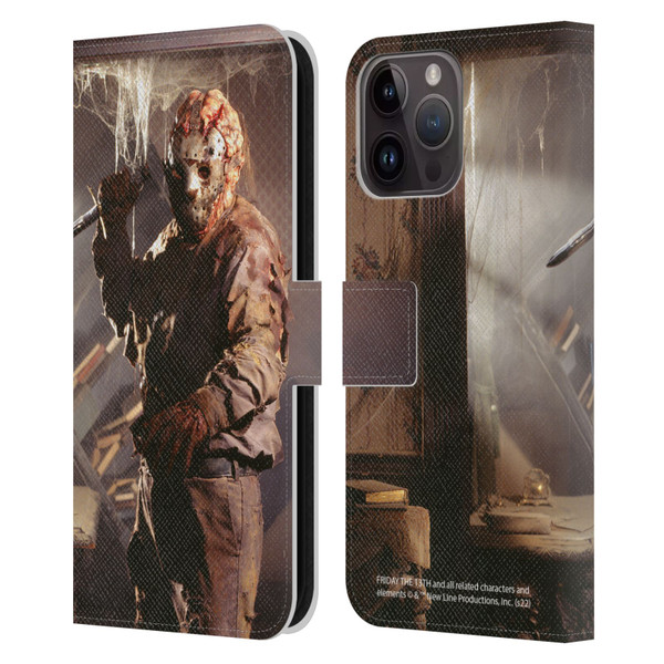 Friday the 13th: Jason Goes To Hell Graphics Jason Voorhees 2 Leather Book Wallet Case Cover For Apple iPhone 15 Pro Max