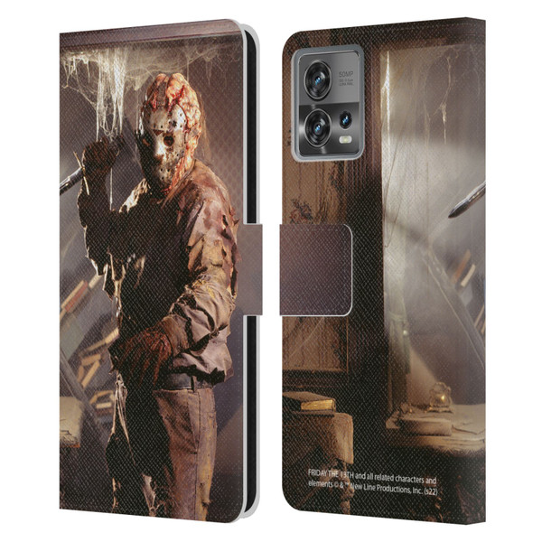 Friday the 13th: Jason Goes To Hell Graphics Jason Voorhees 2 Leather Book Wallet Case Cover For Motorola Moto Edge 30 Fusion