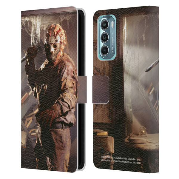 Friday the 13th: Jason Goes To Hell Graphics Jason Voorhees 2 Leather Book Wallet Case Cover For Motorola Moto G Stylus 5G (2022)