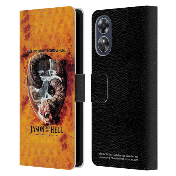 Friday the 13th: Jason Goes To Hell Graphics Key Art Leather Book Wallet Case Cover For OPPO A17