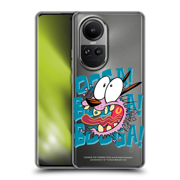 Courage The Cowardly Dog Graphics Spooked Soft Gel Case for OPPO Reno10 5G / Reno10 Pro 5G