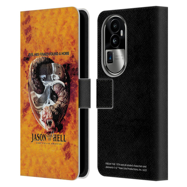 Friday the 13th: Jason Goes To Hell Graphics Key Art Leather Book Wallet Case Cover For OPPO Reno10 Pro+