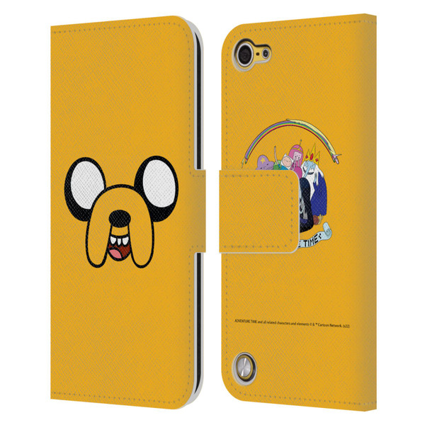 Adventure Time Graphics Jake The Dog Leather Book Wallet Case Cover For Apple iPod Touch 5G 5th Gen