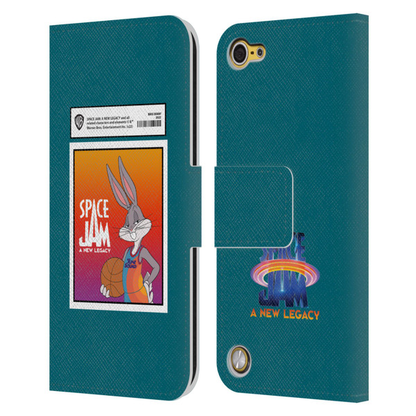 Space Jam: A New Legacy Graphics Bugs Bunny Card Leather Book Wallet Case Cover For Apple iPod Touch 5G 5th Gen