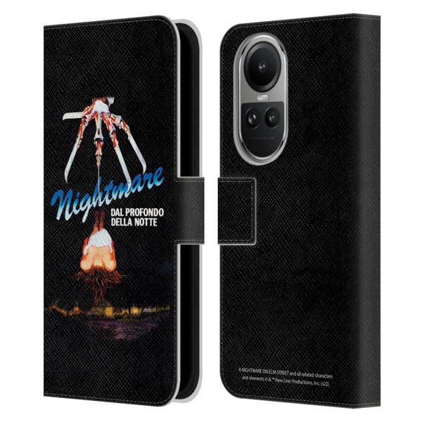 A Nightmare On Elm Street (1984) Graphics Nightmare Leather Book Wallet Case Cover For OPPO Reno10 5G / Reno10 Pro 5G