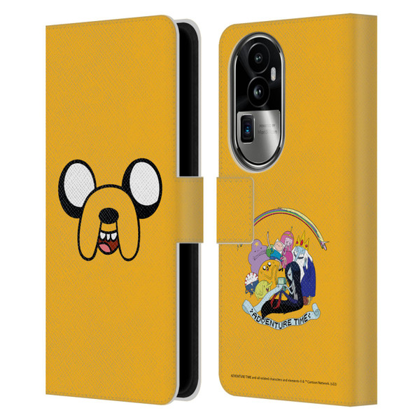 Adventure Time Graphics Jake The Dog Leather Book Wallet Case Cover For OPPO Reno10 Pro+