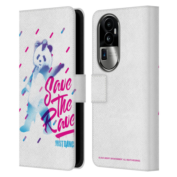 Just Dance Artwork Compositions Save The Rave Leather Book Wallet Case Cover For OPPO Reno10 Pro+