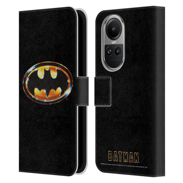 Batman (1989) Key Art Logo Leather Book Wallet Case Cover For OPPO Reno10 5G / Reno10 Pro 5G
