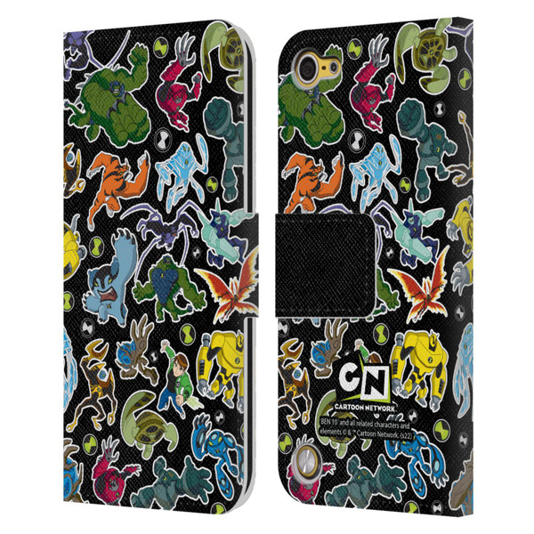 Ben 10: Ultimate Alien Graphics Alien Pattern Leather Book Wallet Case Cover For Apple iPod Touch 5G 5th Gen