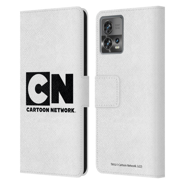Cartoon Network Logo Plain Leather Book Wallet Case Cover For Motorola Moto Edge 30 Fusion