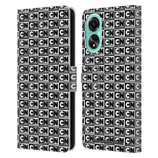 Cartoon Network Logo Pattern Leather Book Wallet Case Cover For OPPO A78 4G